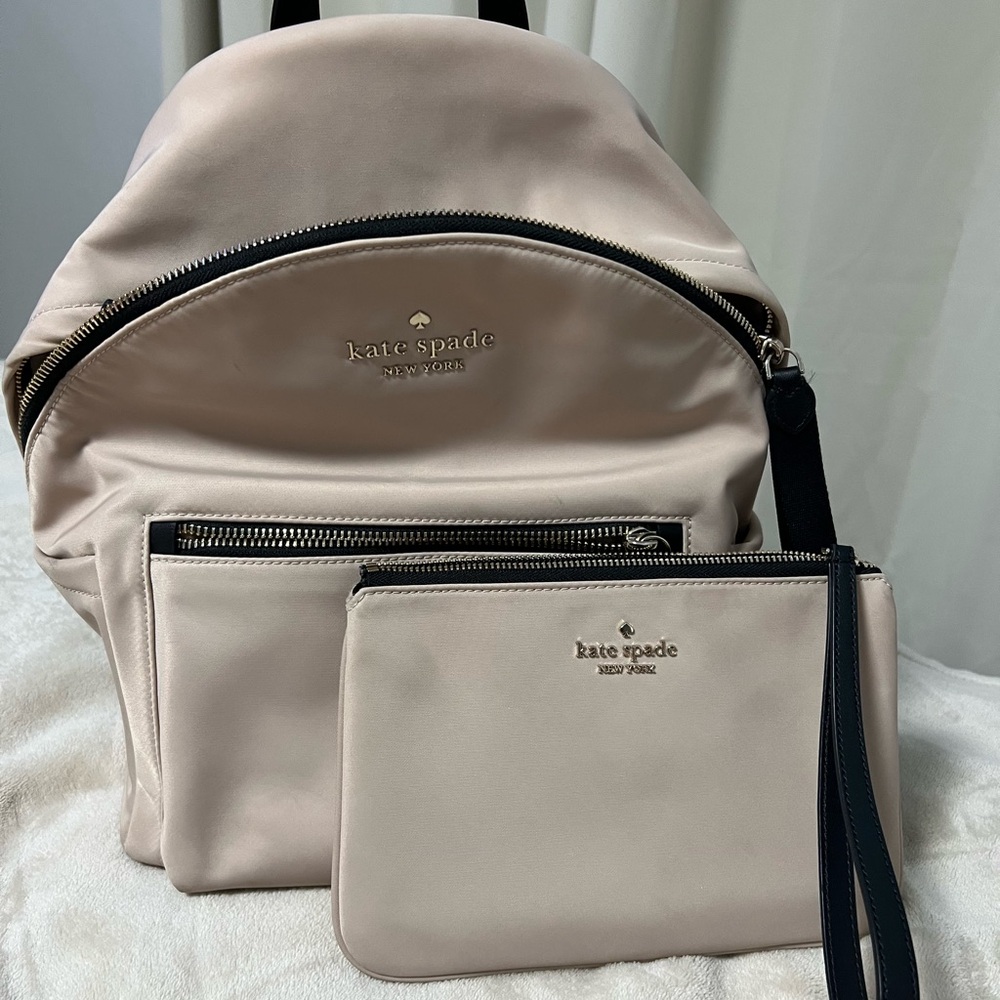 Kate Spade Cream Backpack and Pouch Set